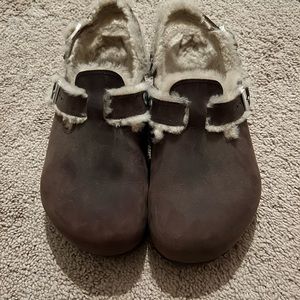 Birkenstock shearling clogs
